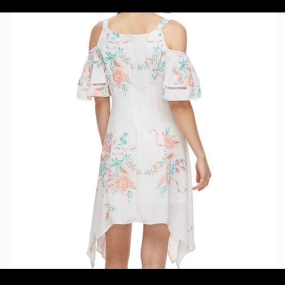 Disney Beauty and The Beast Floral Cold Shoulder Dress - Picture 2 of 7